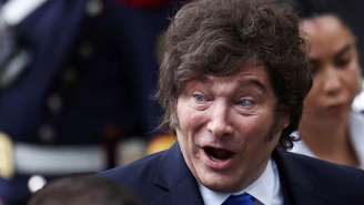 O presidente argentino, Javier Milei, em cerimônia em Buenos Aires. 2 de abril de 2026.