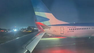 Aeronaves colidem no Aeroporto de Santiago, no Chile