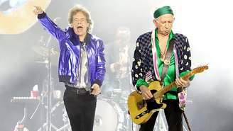 Mick Jagger e Keith Richards, dos Rolling Stones, em 2024