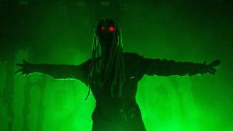 O vocalista Corey Taylor durante show com o Slipknot em 2024