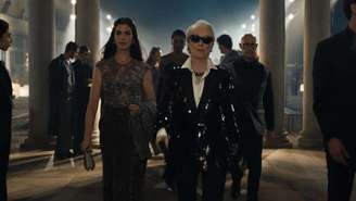 Anne Hathaway, Meryl Streep e Stanley Tucci em 'O Diablo Veste Prada 2'