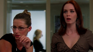 Gisele Bündchen e Emily Blunt em O Diabo Veste Prada