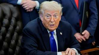 O presidente americano Donald Trump no Salão Oval da Casa Branca, em Washington, nos Estados Unidos, em 30 de abril de 2026.