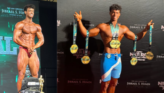 Victor Alexandre vence campeonato de fisiculturismo nos EUA após meses de preparação intensa