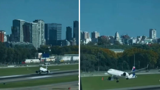 Avião arremete após tentar pousar no Aeroparque, em Buenos Aires