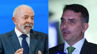 Lula e Flávio Bolsonaro