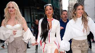 The Pussycat Dolls em sua formação atual (da esquerda para a direita): Kimberly Wyatt, Nicole Scherzinger e Ashley Roberts (