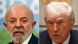 Lula e Trump. 