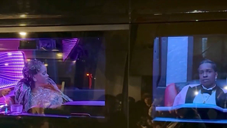 Rihanna e A$AP Rocky discutindo após o Met Gala 2026