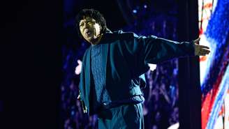 Djavan em segundo show da estreia da turnê "Djavanear 50 Anos. Só Sucessos", no Allianz Parque, em São Paulo, no dia 9 de maio de 2026
