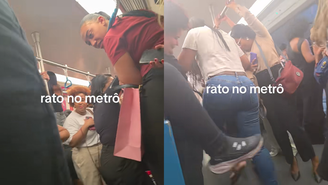 Rato invade vagão de metrô no Rio de Janeiro e causa desespero