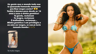 Loreno Maria diz comer o que quer e permanece magra