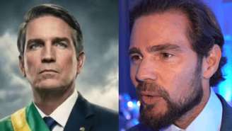 Jim Caviezel como Jair Bolsonaro no filme 'Dark Horse' e Daniel Vorcaro