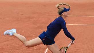 Laura Pigossi no torneio qualificatório de Roland-Garros. Em Paris, em 19 de maio de 2026.