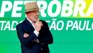 O presidente Luiz Inácio Lula da Silva (PT) durante anúncio de investimentos da Petrobras em Paulínia, São Paulo