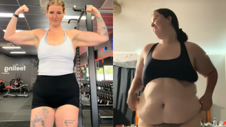 A australiana Lara Jade, de 22 anos, perdeu 65 kg em um ano e meio