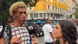 Repórter da CazéTV se surpreende com resposta em entrevista