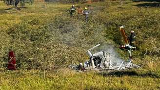 Corpo de Bombeiros atendeu ocorrência de queda de helicóptero em Pomerode (SC)
