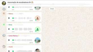 Dia a dia no grupo envolve milhares de áudios de assobios