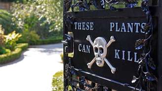 "Estas plantas pueden matar", la advertencia en la puerta del Jardín de los Venenos.