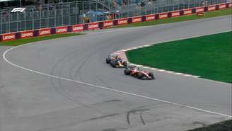 Ultrapassagem de Lewis Hamilton sob Max Verstappen