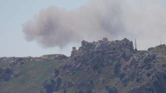 A Fortaleza de Beaufort, no sul do Líbano, foi atingida por um bombardeio israelense nessa sexta-feira, 29 de maio de 2026.