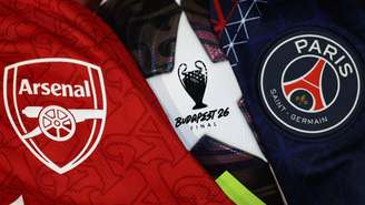 Arsenal e PSG enfrentam-se na final da Liga dos Campões em Budapeste, neste sábado. (30/05/2026)