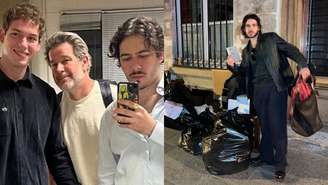 Filho de Murilo Benício e Alessandra Negrini faz 'unboxing' bizarro em Paris e choca o irmão: 'Lixo'