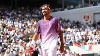 O italianoi Flavio Cobolli durante a final de Roland-Garros.