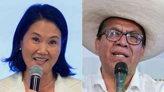 Keiko Fujimori, candidata pelo partido Fuerza Popular, e Roberto Sánchez, do partido Juntos por el Perú