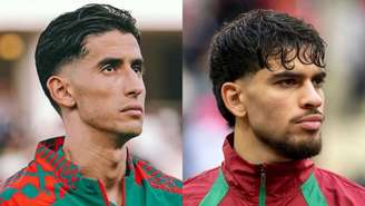 Zagueiro Nayef Aguerd e o atacante Abde Ezzalzouli