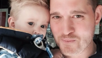 Michael Bublé e o filho mais velho, Noah