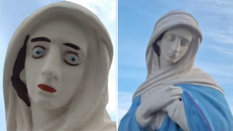 Imagens cristãs que tinham os rostos sem contornos impactaram ao aparecerem "restauradas"