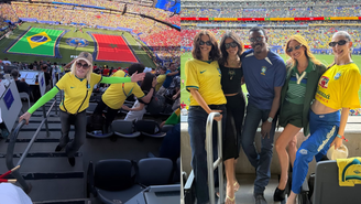 Famosos no jogo da Seleção Brasileira