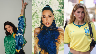 Esposas dos jogadores apostam em looks ousados pra jogo do Brasil