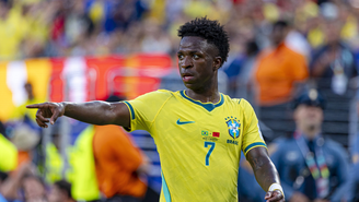 Vini Jr. em jogo contra o Marrocos