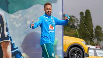 Neymar em treino da Seleção Brasileira 