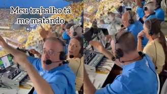 'Meu trabalho está me matando': narrador da Globo brinca ao mostrar rotina na Copa