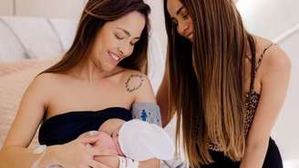 Gabi Luthai e Teo Teló anunciam Lexa como madrinha do filho caçula —