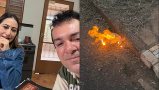 Coisa do diabo? Esposa de Regis Danese faz desabafo após queimar Labubu