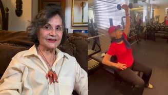 Rosamaria Murtinho compartilhou momentos de seu treino na academia aos 93 anos e inspirou fãs ao mostrar rotina saudável