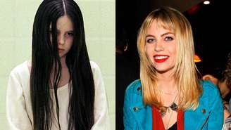 Daveigh Chase no filme 'O Chamado' e em 2013 (Fotos: divulgação e Donato Sardella / WireImage via Getty Images)