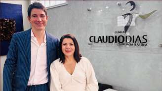 Mara Maravilha com o cirurgião plástico Dr. Cláudio Dias