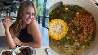 Paolla Oliveira enfrenta perrengue chique com comida na China: 'Estou tentando'