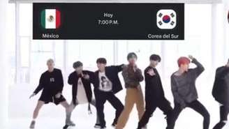 Meme do jogo entre México e Coréia do Sul.