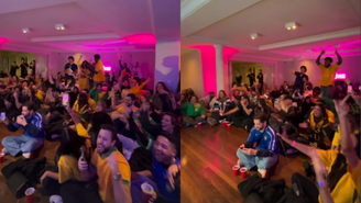 O primeiro gol da Seleção Brasileira foi comemorado em grande estilo pelos creators presentes na TT House