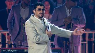 Bad Bunny durante show em São Paulo em 2026