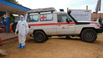 Centro de tratamento do ebola de Bunia, no leste da RDC, em 15 de junho de 2026.
