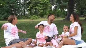 Neymar e Bruna Biancardi com Davi Lucca, Mavie e Mel