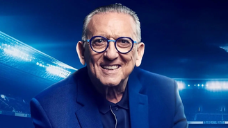 Galvão Bueno no anúncio da Prime Video. 